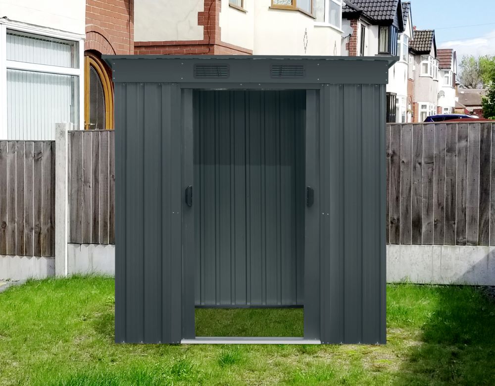 Produktbild Pergart Gerätehaus Leipzig II 64 anthrazit 1740 x 1100 mm bild 5