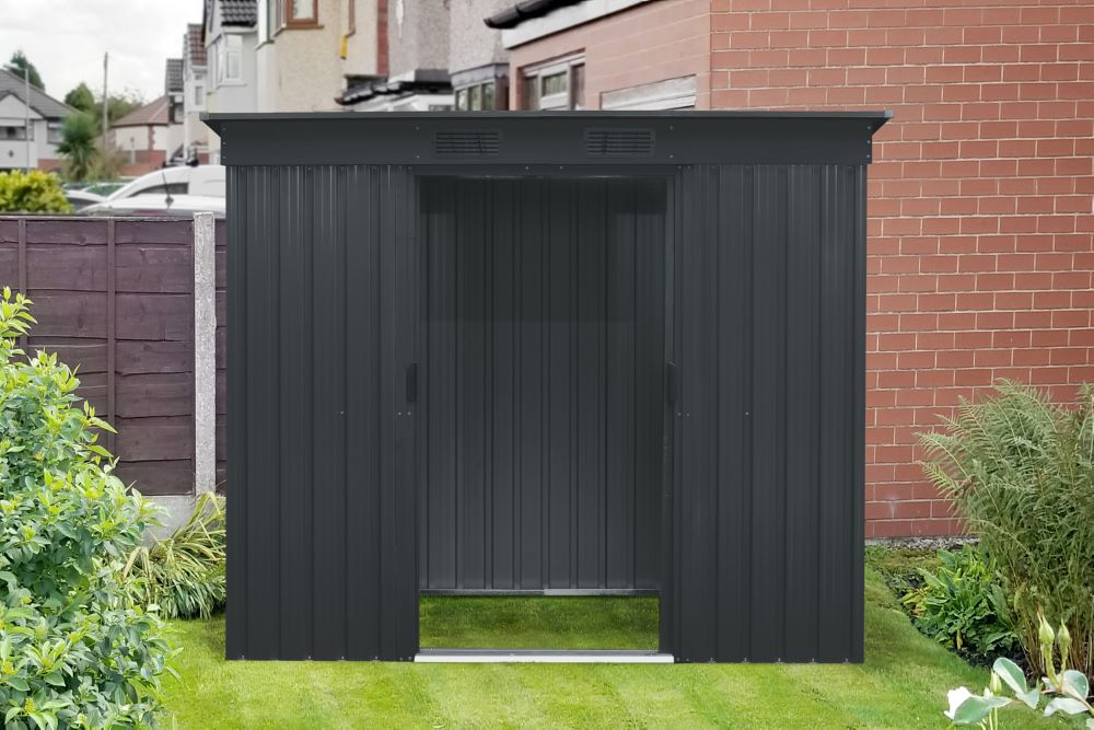 Produktbild Pergart Gerätehaus Leipzig II 84 anthrazit 2170 x 1110 mm bild 3