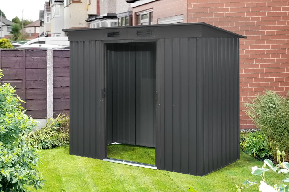 Produktbild Pergart Gerätehaus Leipzig II 84 anthrazit 2170 x 1110 mm bild 4