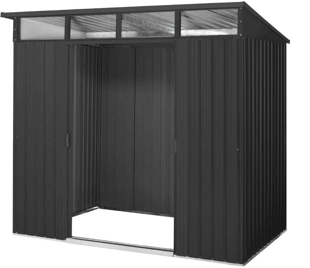 Produktbild Pergart Gerätehaus Lübeck 86 anthrazit 2380 x 1940 mm bild 4