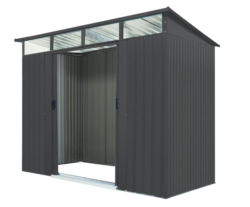 Produktbild Pergart Gerätehaus Lübeck 86 anthrazit 2380 x 1940 mm bild 6