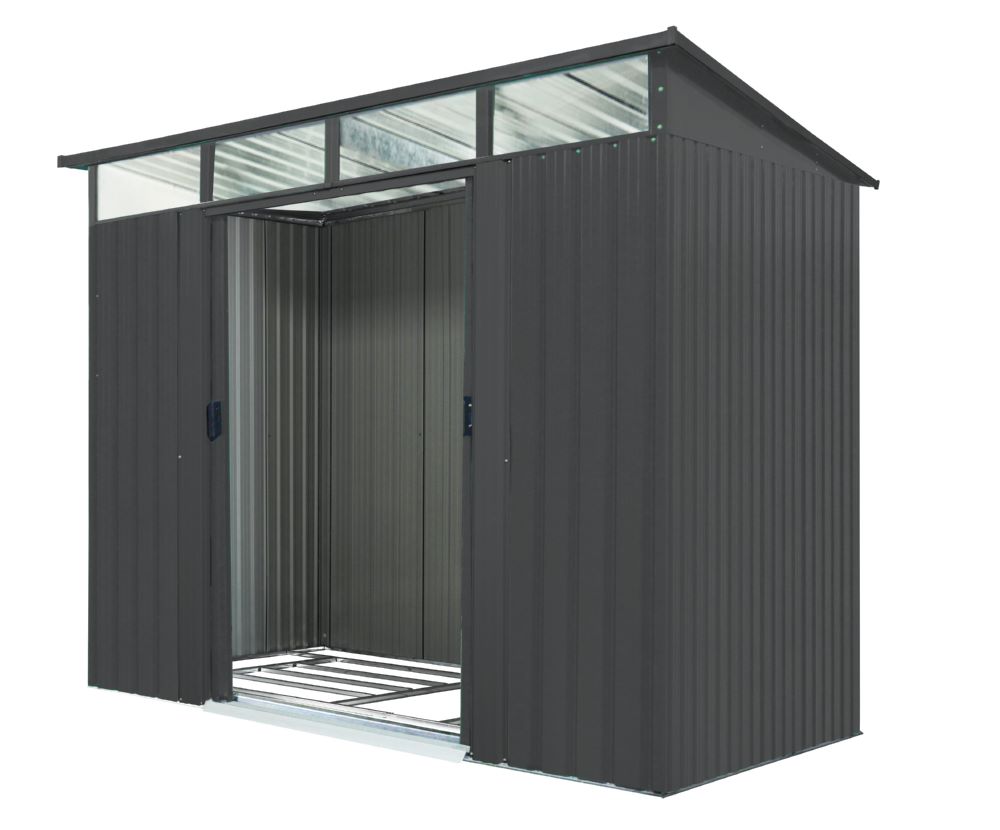 Produktbild Pergart Gerätehaus Lübeck 86 anthrazit 2380 x 1940 mm bild 7