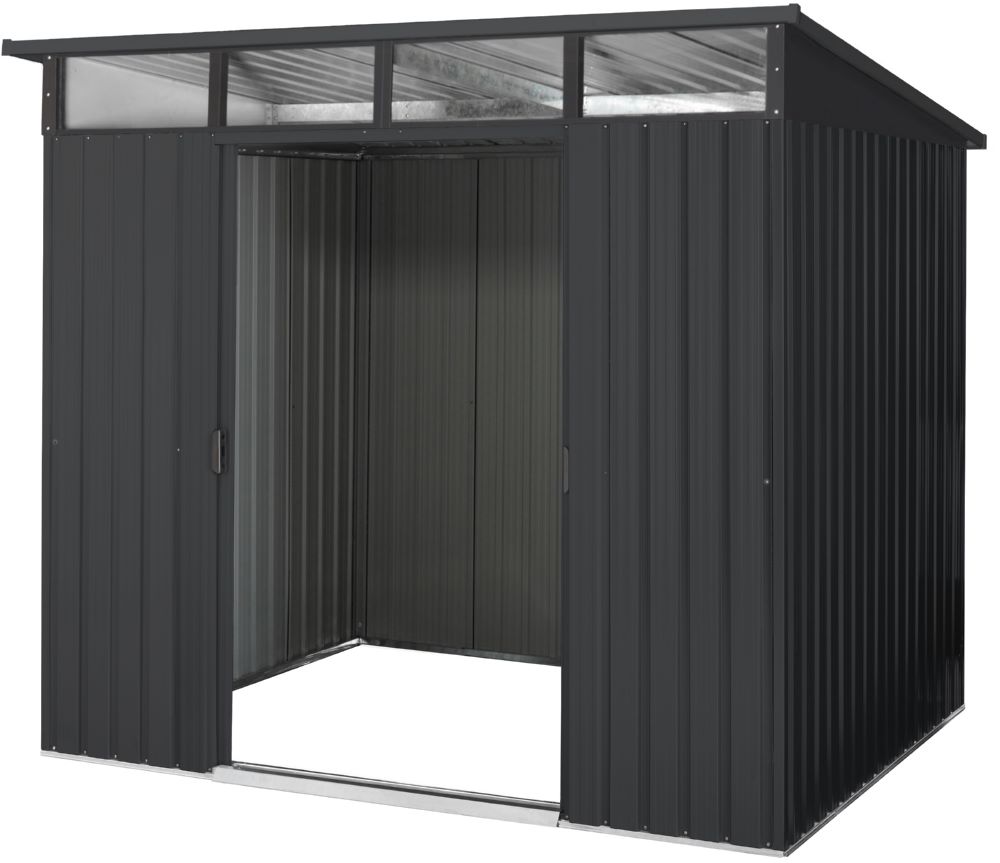 Produktbild Pergart Gerätehaus Lübeck 89 anthrazit 2380 x 2780 mm bild 4