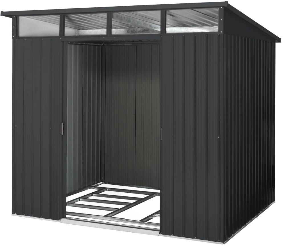 Produktbild Pergart Gerätehaus Lübeck 89 anthrazit 2380 x 2780 mm bild 5