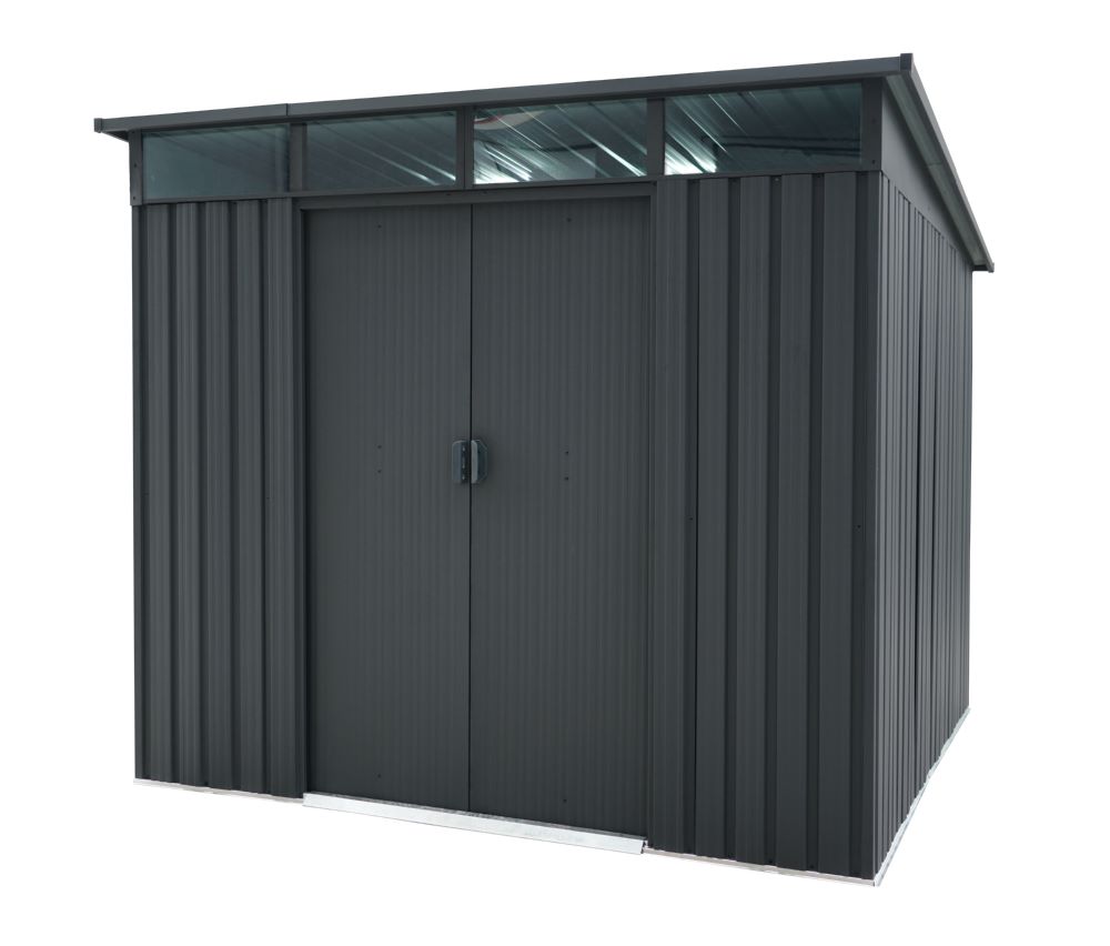 Produktbild Pergart Gerätehaus Lübeck 89 anthrazit 2380 x 2780 mm bild 7