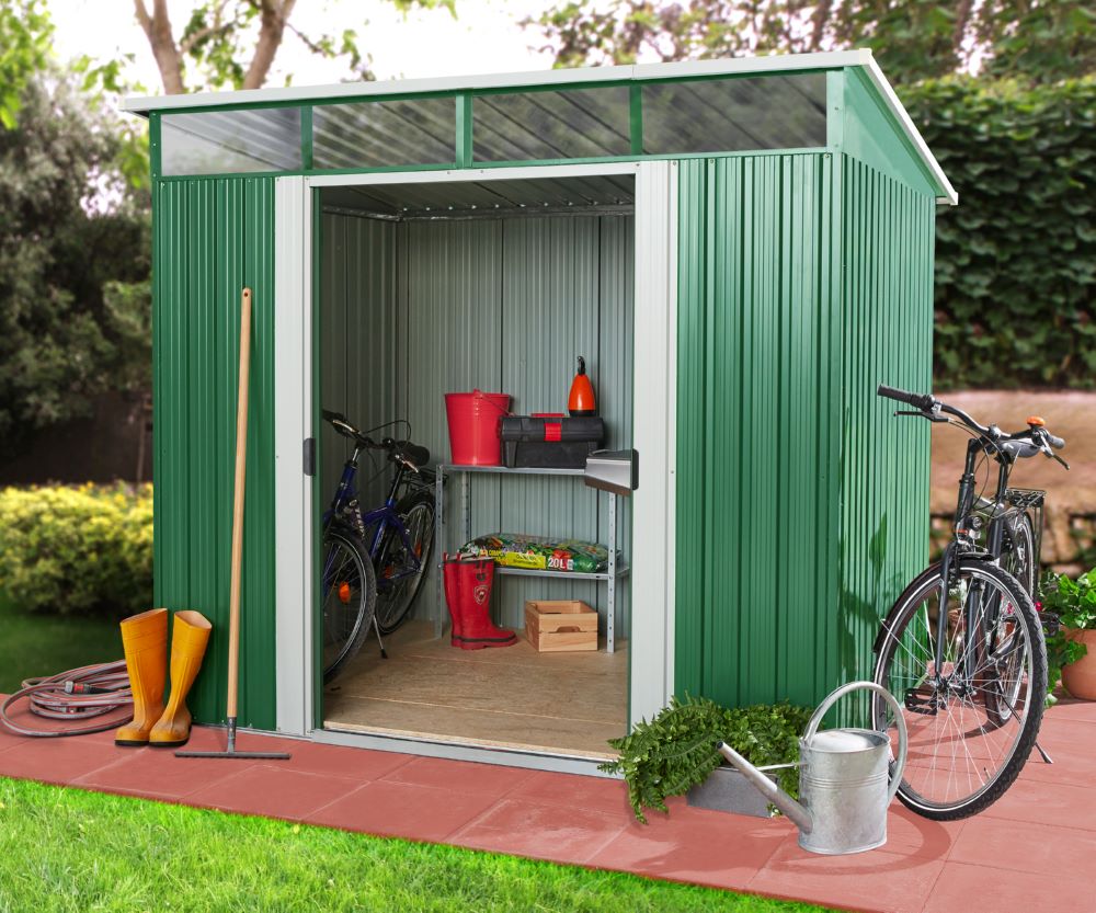 Produktbild Pergart Gerätehaus Lübeck 86 tanne weiß 2380 x 1940 mm bild 3