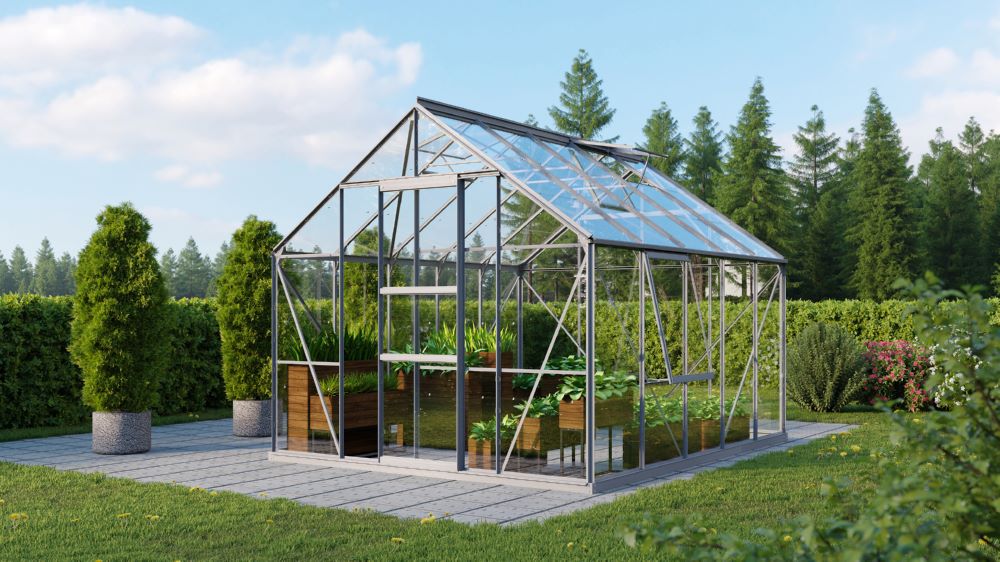 Produktbild Vitavia Gewächshaus Meridian 1 8300 ESG 3 mm Traufe 1374 mm bild 4