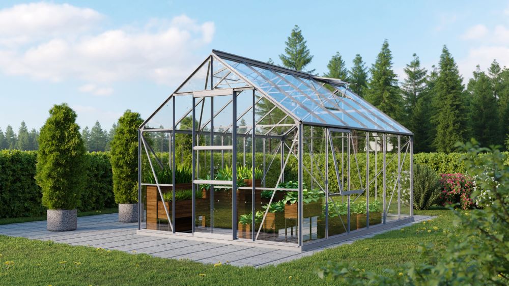 Produktbild Vitavia Gewächshaus Meridian 1 9900 ESG 3 mm 2570 x 3830 mm bild 2