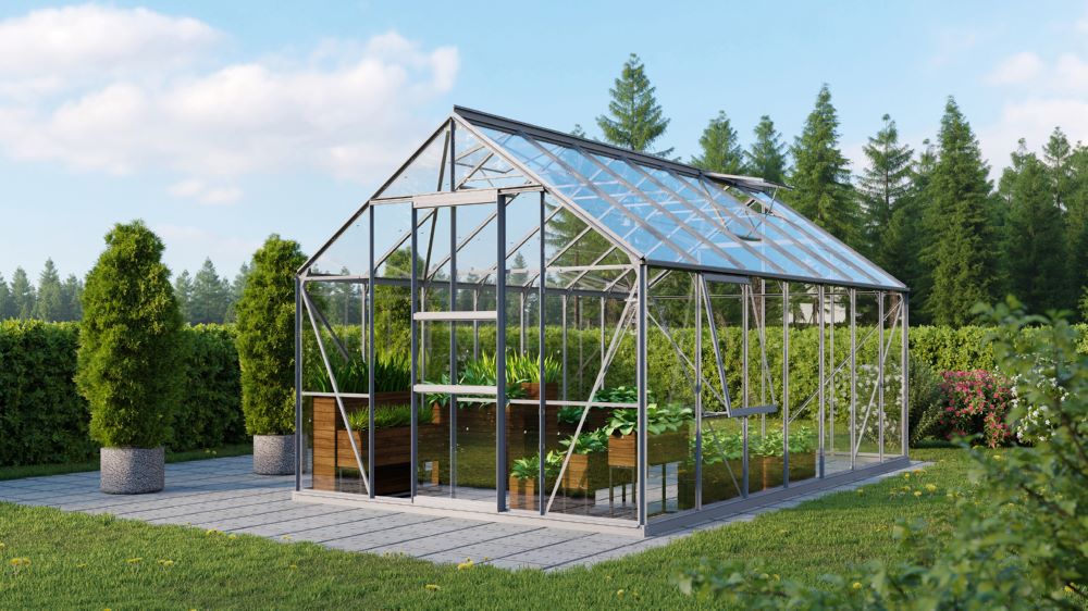 Produktbild Vitavia Gewächshaus Meridian 1 11500 ESG 3 mm 4450 x 2570 mm bild 2
