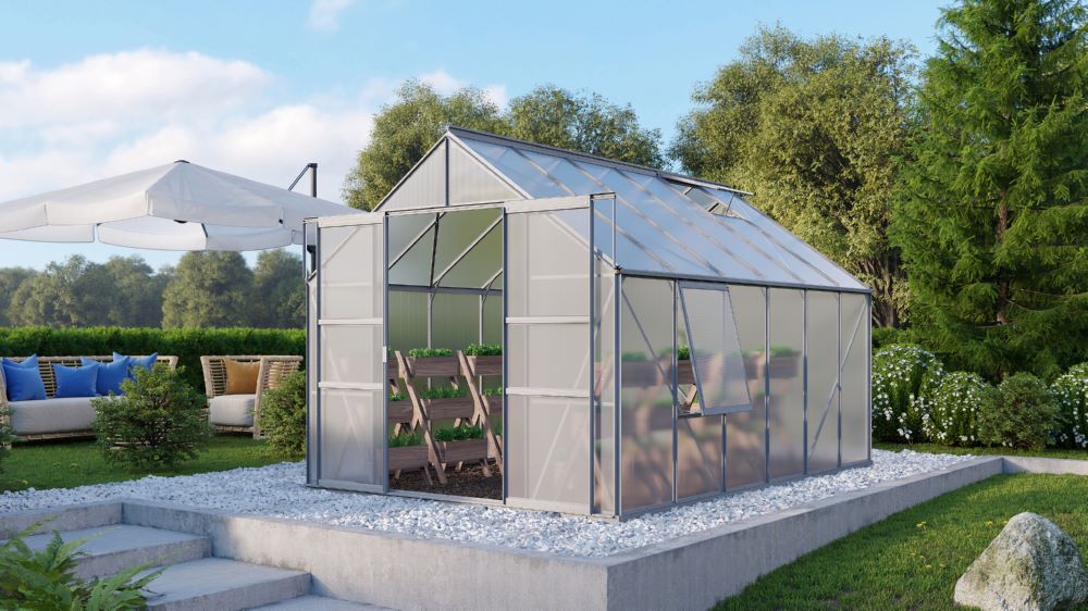 Produktbild Vitavia Gewächshaus Meridian 2 9900 HKP 4 mm Traufe 1374 mm bild 2