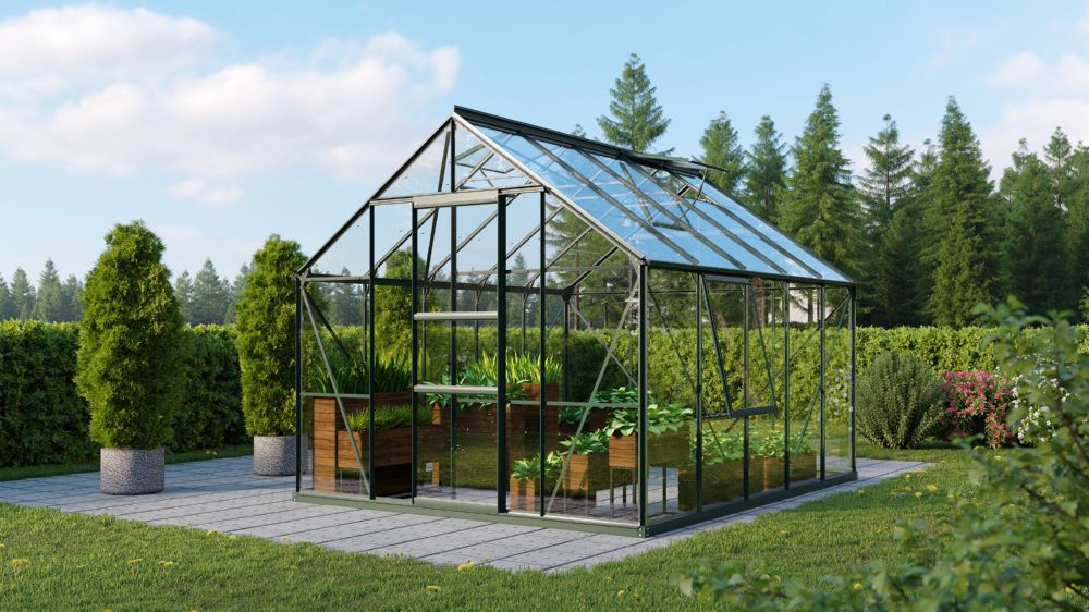 Produktbild Vitavia Gewächshaus Meridian 1 8300 ESG 3 mm in smaragd bild 2