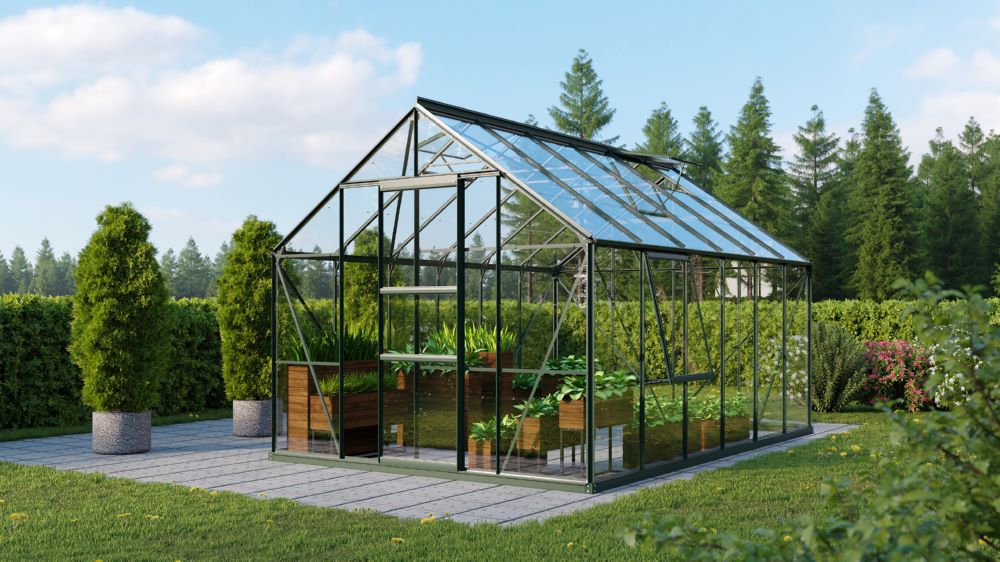 Produktbild Vitavia Gewächshausbausatz Meridian 1 9900 Maße 2570 x 3830 mm