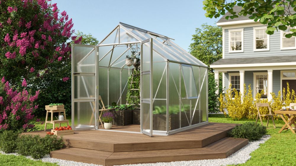 Produktbild Vitavia Gewächshaus mit Doppelschwingtüren Olymp 6700 HKP 6 mm