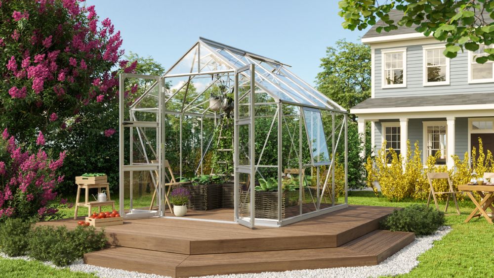 Produktbild Vitavia Gewächshaus mit Doppelschwingtüren Olymp 6700 ESG 3 mm