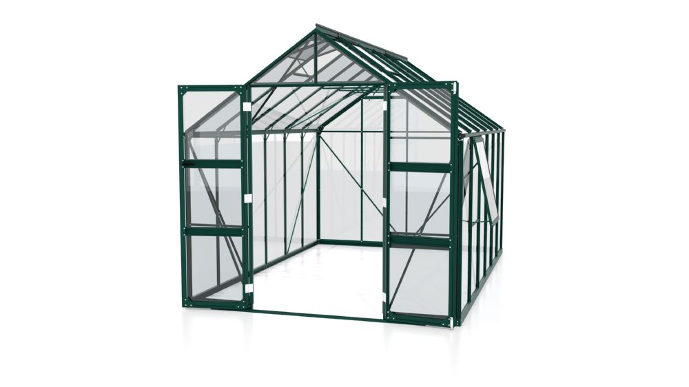 Produktbild Vitavia Gewächshaus mit Doppelschwingtüren Olymp 9900 ESG 3 mm smaragd