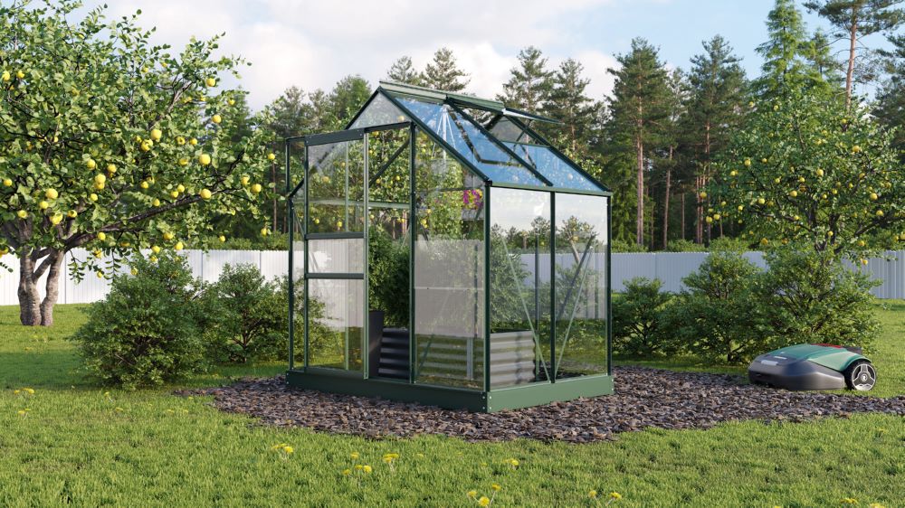 Produktbild Vitavia Gewächshaus Planet 2500 ESG 3 mm smaragd Traufe 1360 mm