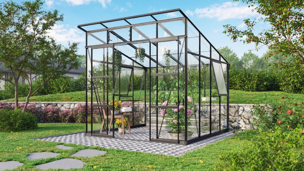 Produktbild Vitavia Gewächshausbausatz Playa 7600 in schwarz 2580 x 2916 mm bild 2