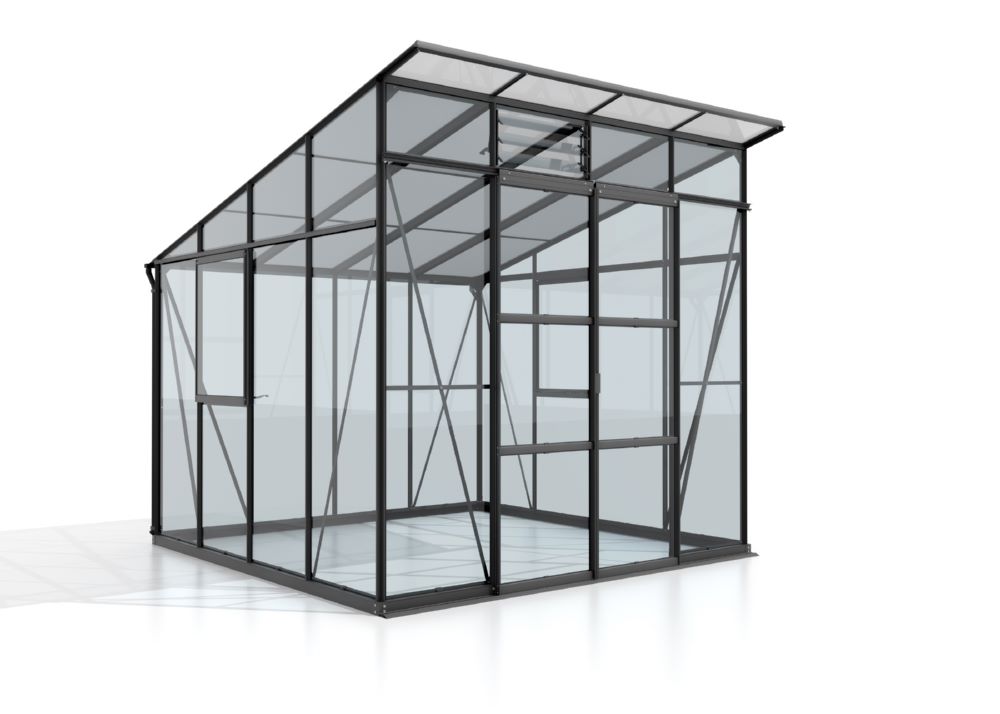 Produktbild Vitavia Gewächshausbausatz Playa 7600 in schwarz 2580 x 2916 mm