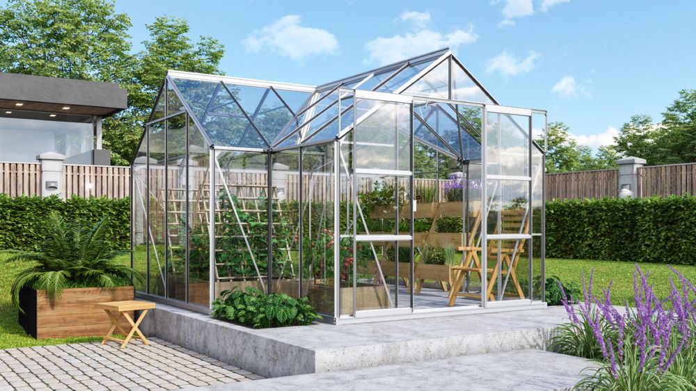 Produktbild Vitavia Gewächshausbausatz Sirius ESG 3 mm alu Länge 3833 mm bild 2