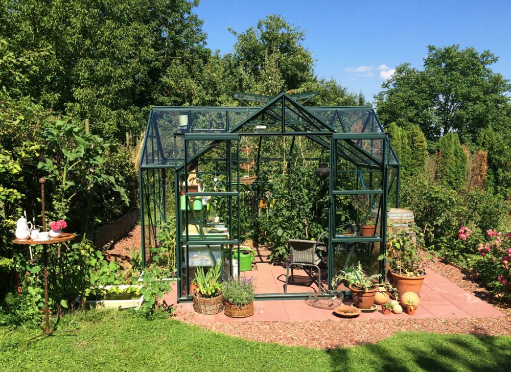 Produktbild Vitavia Gewächshausbausatz Sirius ESG 3 mm 3834 x 3833 mm smaragd bild 4