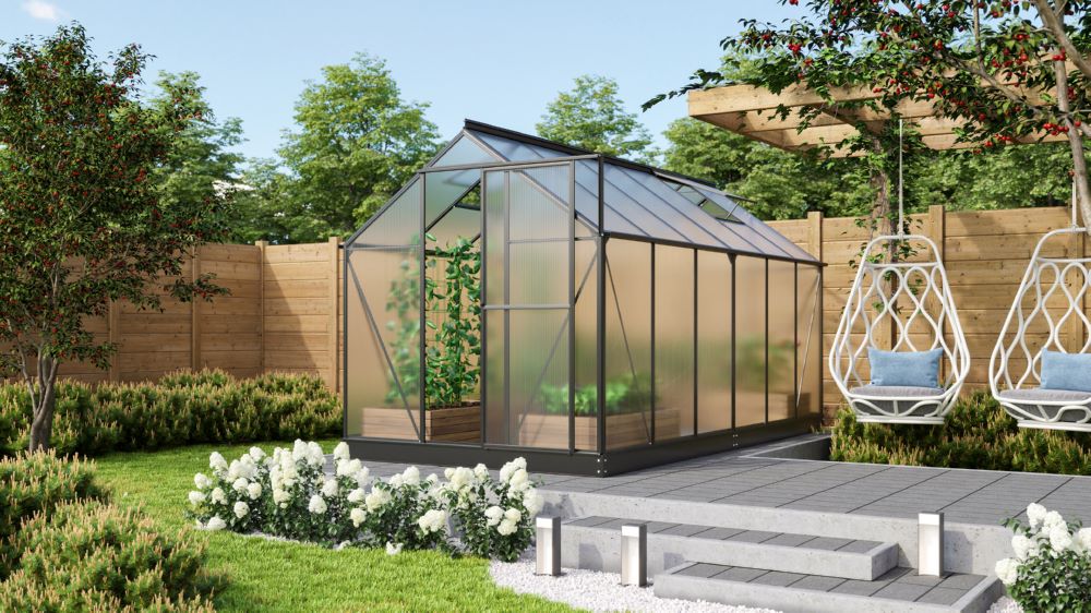 Produktbild Vitavia Gewächshausbausatz Triton 7500 schwarz 1977 x 3786 mm bild 2