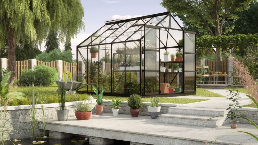 Produktbild Vitavia Gewächshaus Uranus 8300 ESG 3 mm schwarz