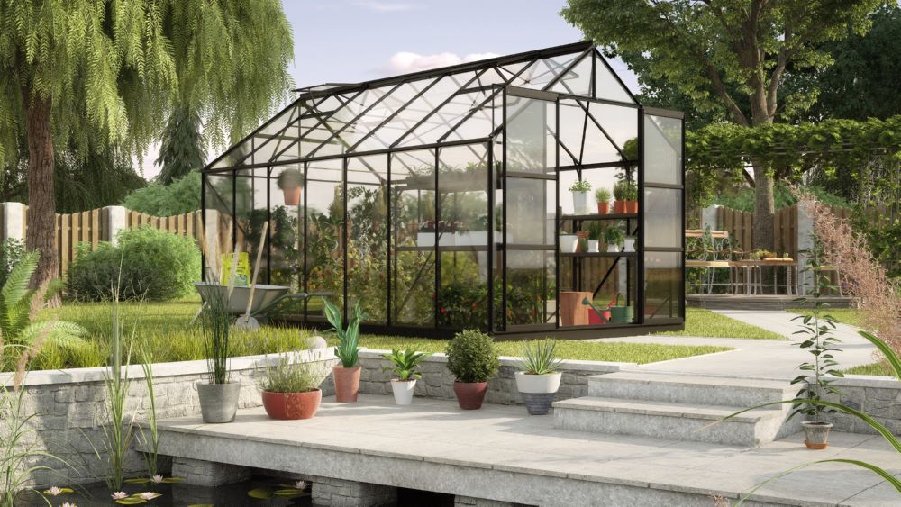 Produktbild Vitavia Gewächshaus Uranus 11500 ESG 3 mm schwarz