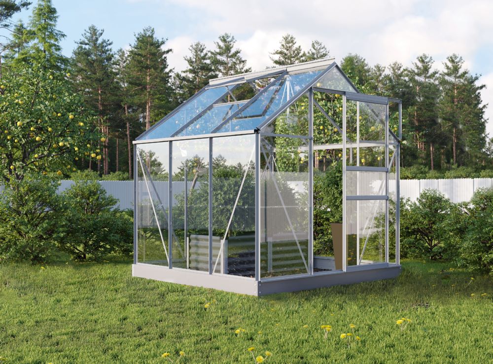 Produktbild Vitavia Gewächshausbausatz Venus 3800 ESG 3 mm alu Breite 1950 x Länge 1950 mm