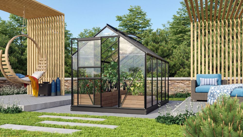 Produktbild Vitavia Gewächshaus Venus 6200 ESG 3 mm in schwarz