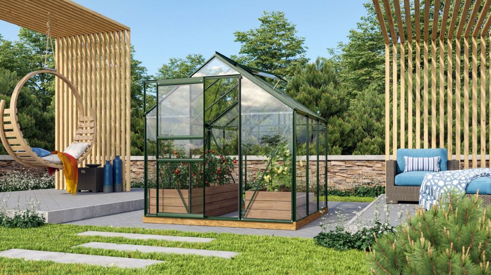 Produktbild Vitavia Gewächshaus Venus 3800 ESG 3 mm smaragd Breite 1950 mm bild 2