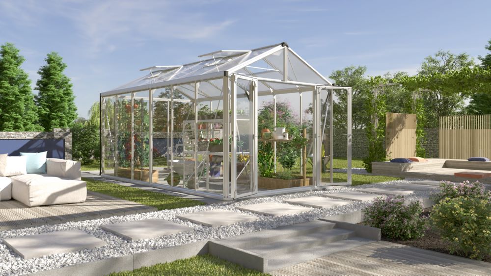 Produktbild Vitavia Gewächshausbausatz Zeus Comfort 11900 ESG/HKP Aluminium bild 2