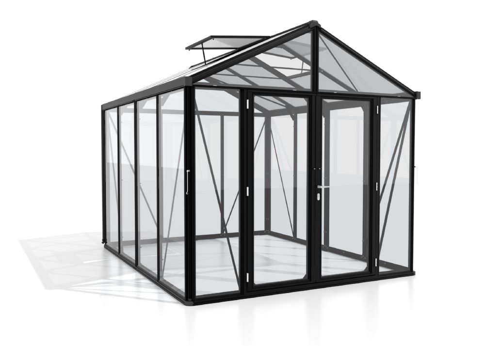 Produktbild Vitavia Gewächshaus Zeus Comfort 8100 ESG / HKP Breite 2584 mm schwarz