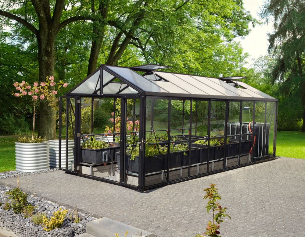 Produktbild Vitavia Gewächshaus Zeus Comfort 15700 ESG / HKP schwarz B 2584 x L 6140 mm bild 2