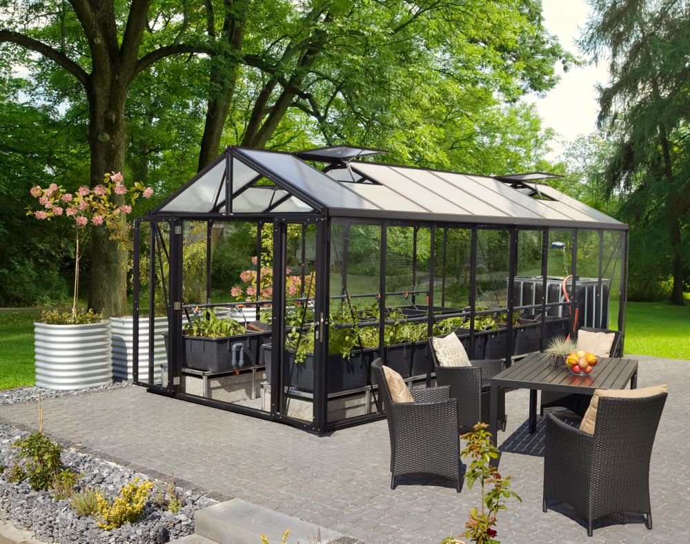 Produktbild Vitavia Gewächshaus Zeus Comfort 15700 ESG / HKP schwarz B 2584 x L 6140 mm bild 3