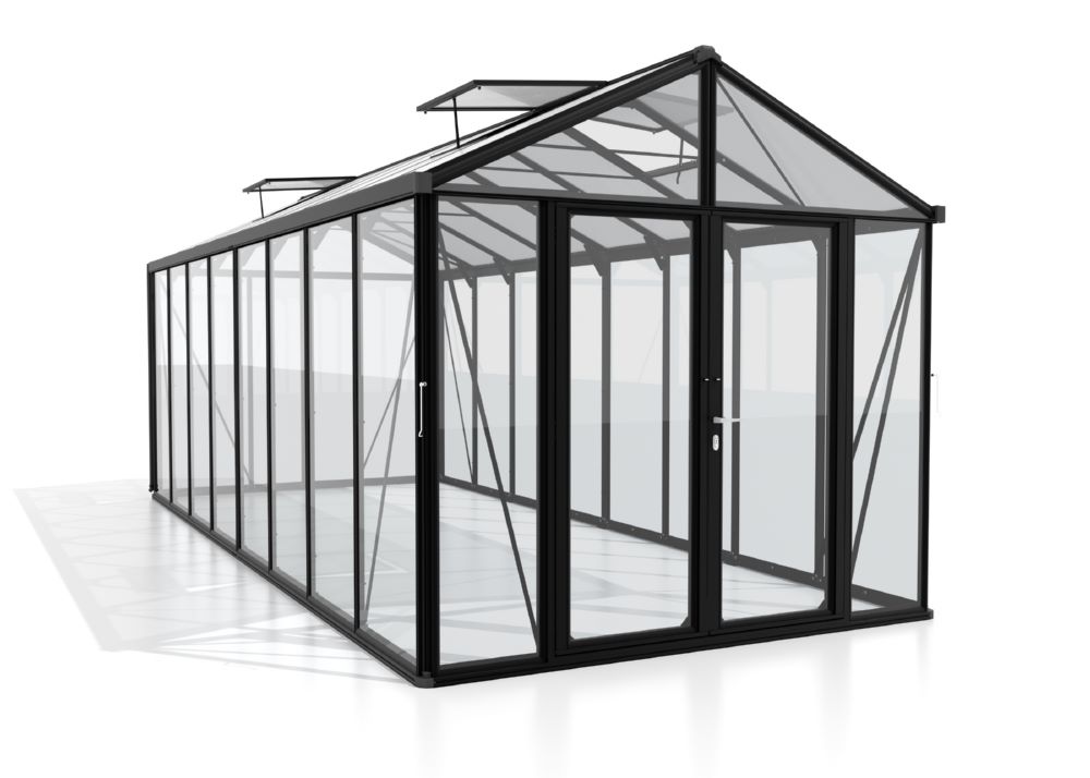 Produktbild Vitavia Gewächshaus Zeus Comfort 15700 ESG / HKP schwarz B 2584 x L 6140 mm