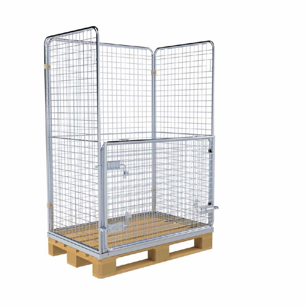 Produktbild ESB Entsorgungsbehälter 1600 HO auf Euroholzpalette H 1780 mm bild 2