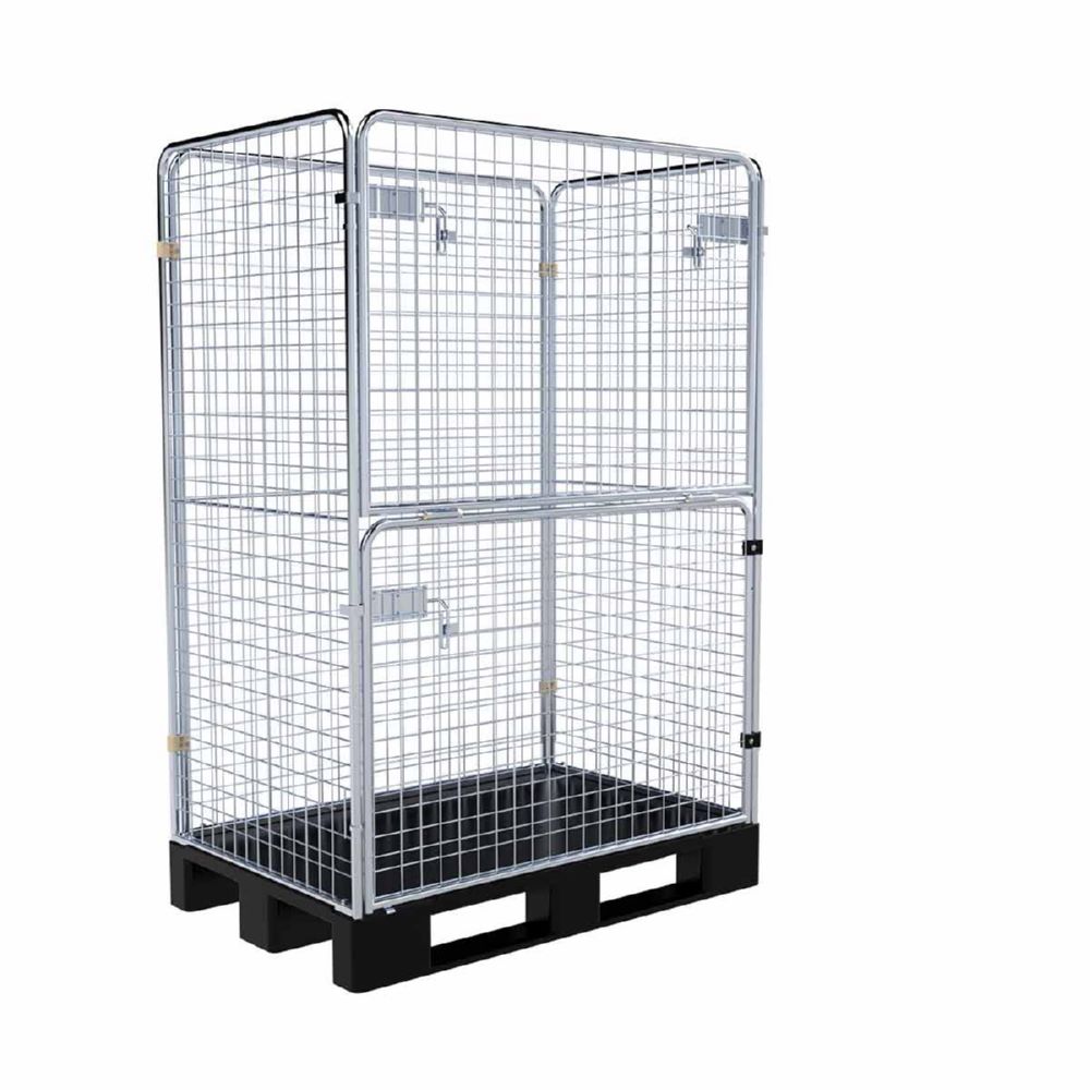 Produktbild ESB Entsorgungsbehälter 1600 KU RC auf Kunststoffpalette 1200 x 800 mm