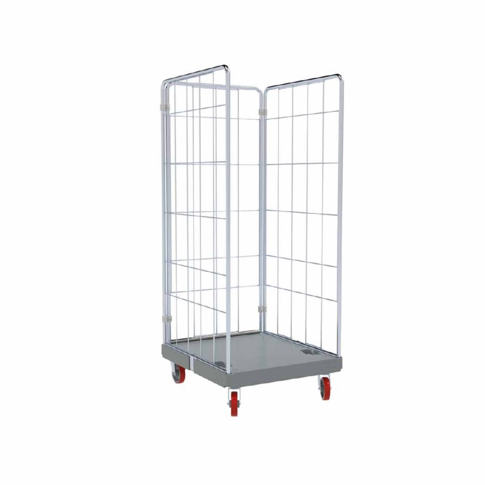 Produktbild ESB Hygiene Rollbehälter 1530 KU 3 seitig grau 724 x 815 x 1723 mm