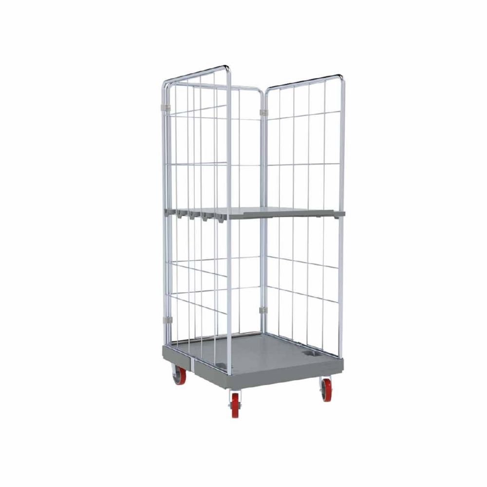 Produktbild ESB Hygiene Rollbehälter 1530 KU 3 seitig grau 724 x 815 x 1723 mm bild 2