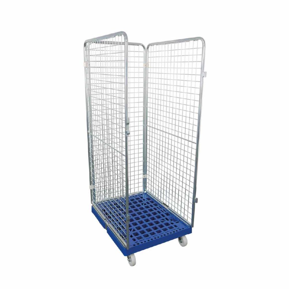 Produktbild ESB Rollbehälter ADB 1600 KU 3 seitig blau 682 x 815 x 1800 mm