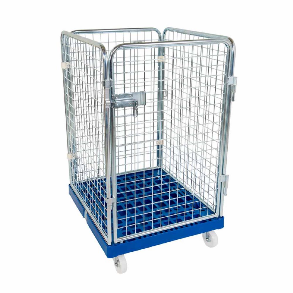 Produktbild ESB Rollbehälter ADB 1020 KU 4 seitig 1 Tür blau 724 x 815 x 1210 mm