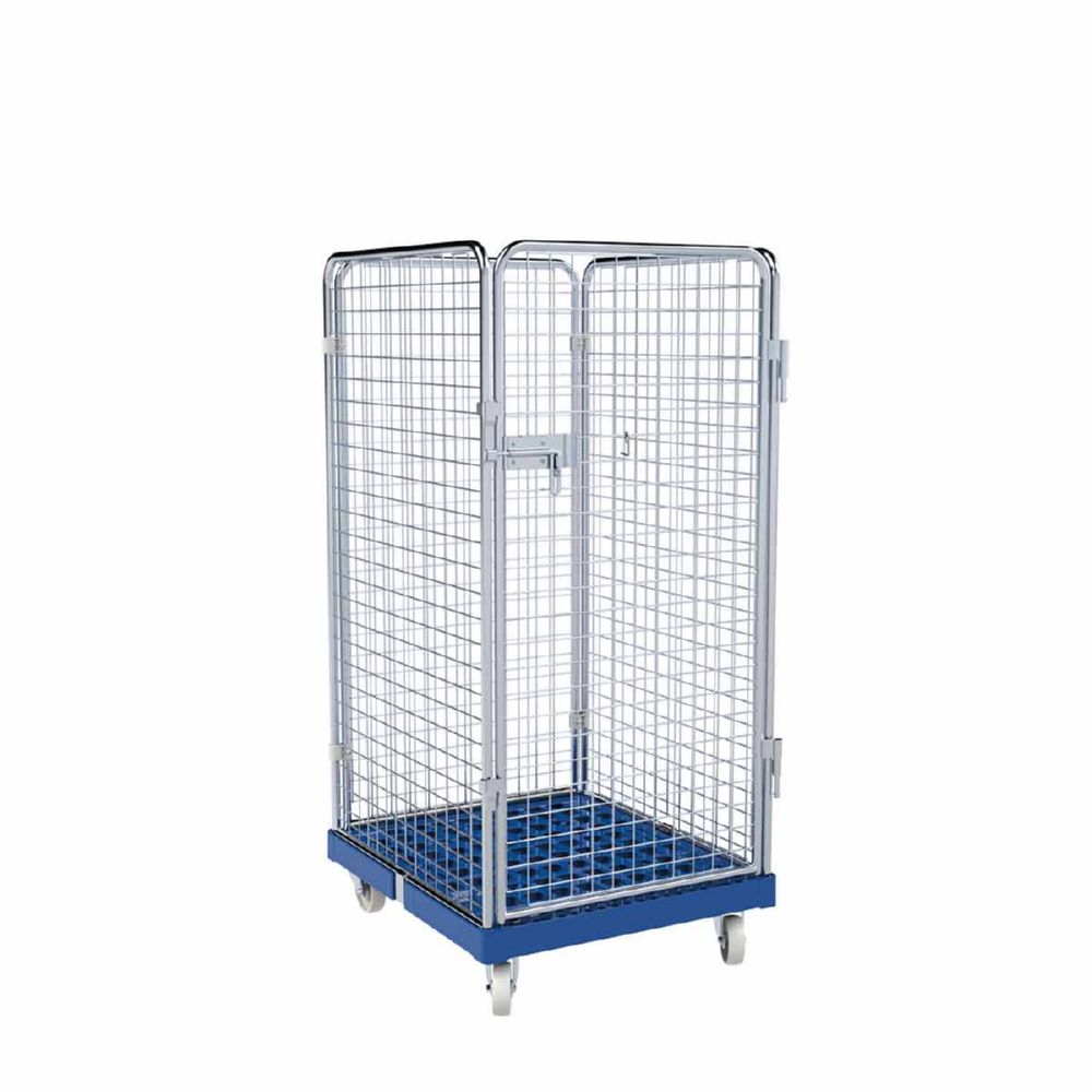 Produktbild ESB Rollbehälter ADB 1350 KU 4 seitig 1 Tür blau H 1540 mm