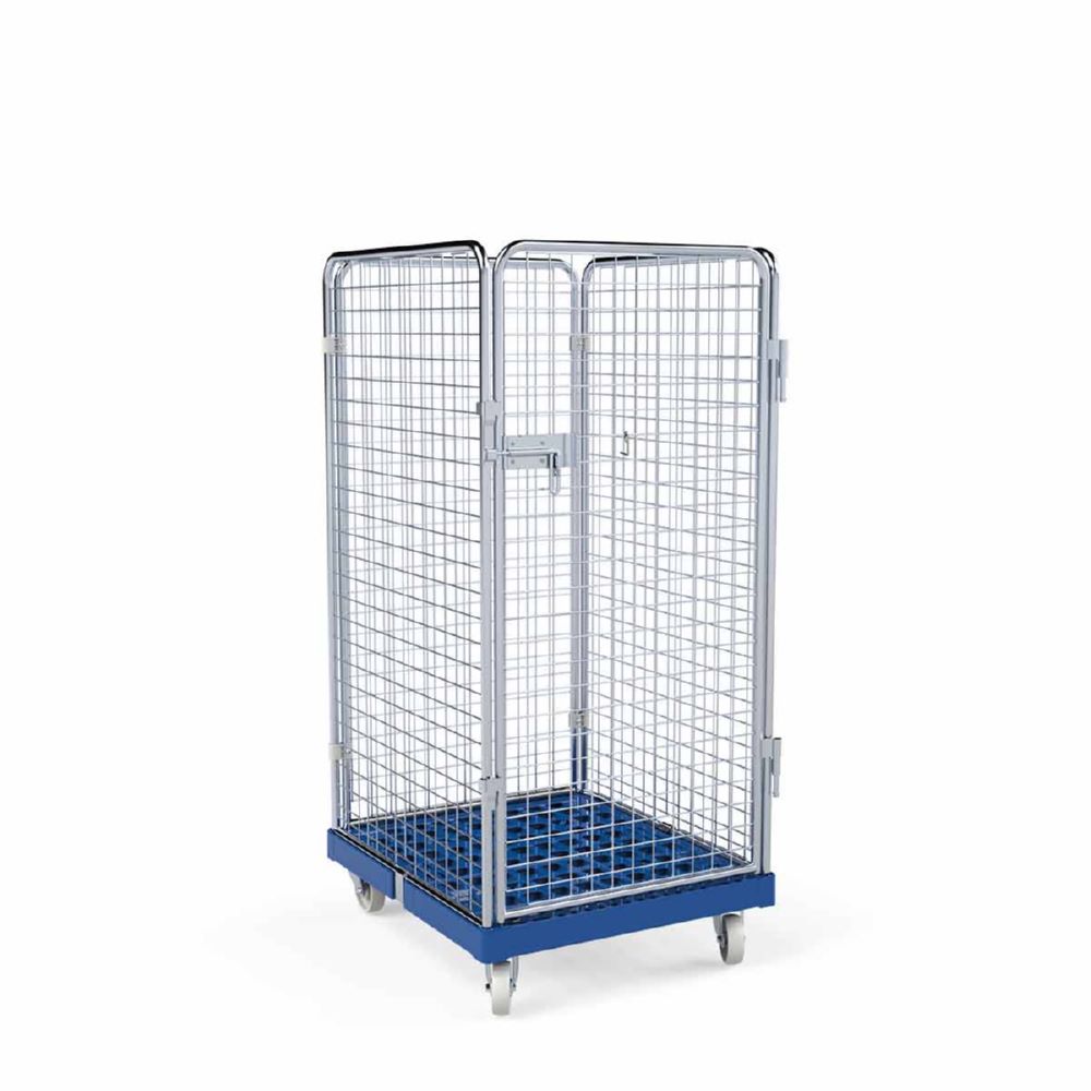 Produktbild ESB Rollbehälter ADB 1350 KU 4 seitig 1 Tür blau H 1540 mm bild 2