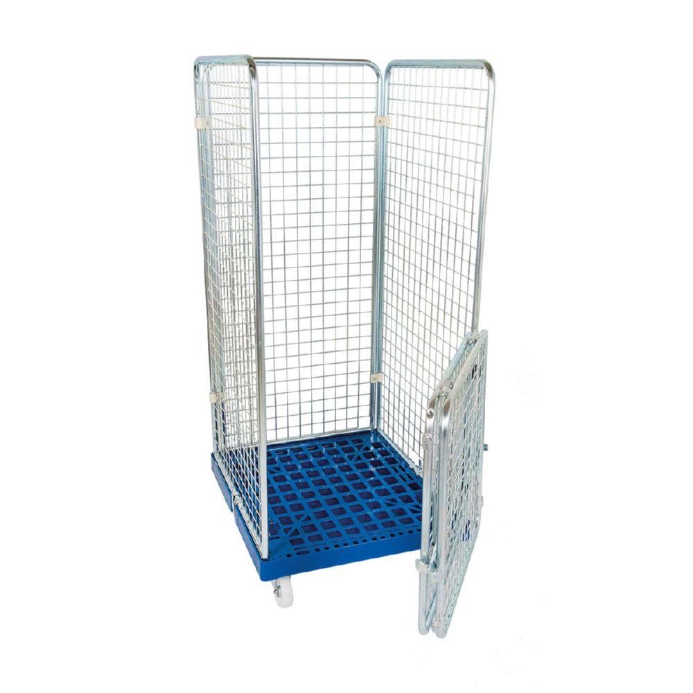 Produktbild ESB Rollbehälter ADB 1460 KU Vorderwand klappbar blau H 1640 mm bild 3