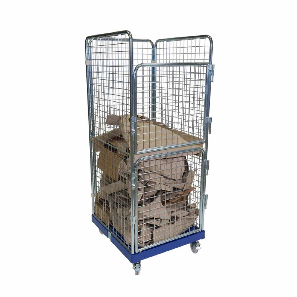 Produktbild ESB Rollbehälter ADB 1600 KU 2 Türen blau 724 x 815 x 1800 mm bild 3