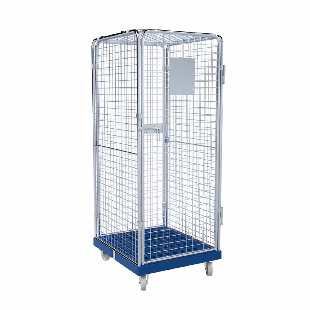 Produktbild ESB Rollbehälter ADB 1600 KU 1 Tür 5 seitig blau 724 x 815 x 1810 mm