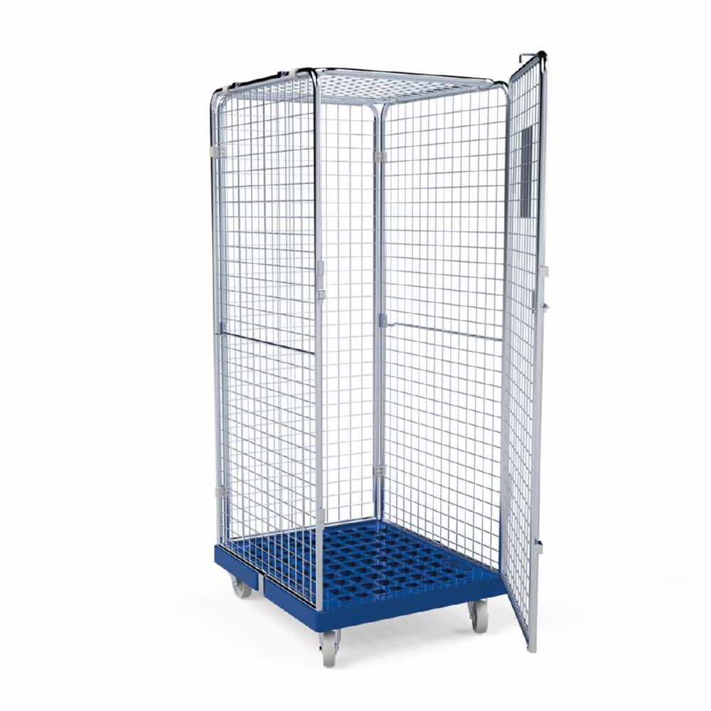 Produktbild ESB Rollbehälter ADB 1600 KU 1 Tür 5 seitig blau 724 x 815 x 1810 mm bild 3