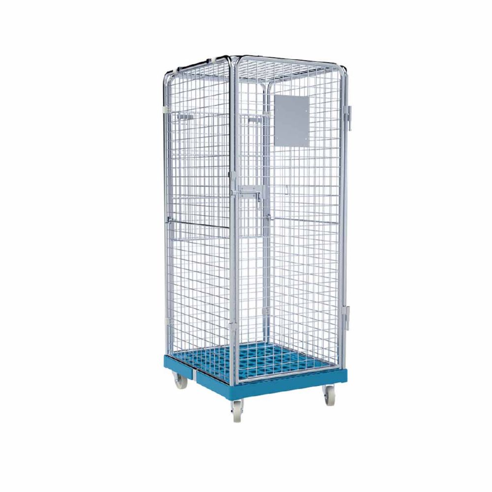 Produktbild ESB Rollbehälter ADB 1600 KU Boden klappbar 1 Tür blau H 1810 mm bild 2