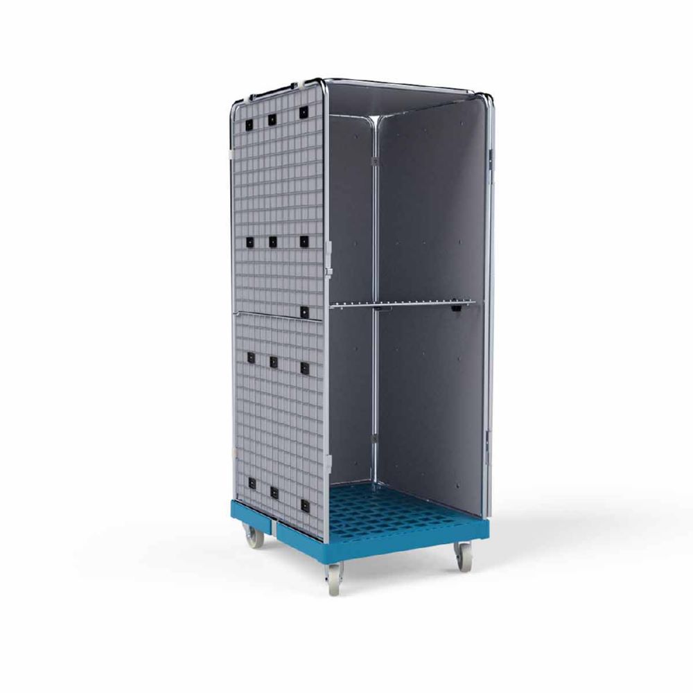 Produktbild ESB Rollbehälter ADB 1600 KU mit Auskleidung 1 Tür blau H 1810 mm bild 3