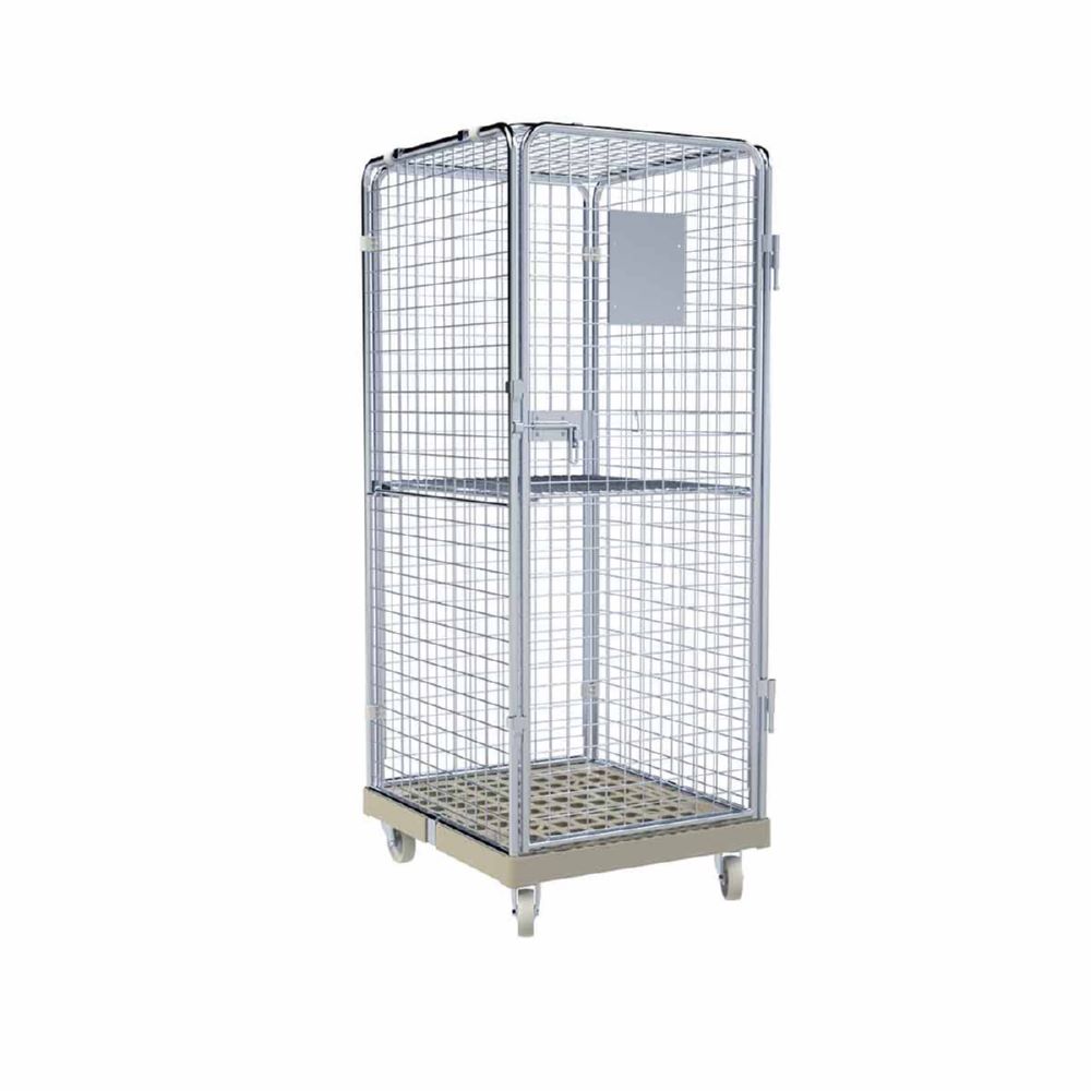 Produktbild ESB Rollbehälter ADB 1600 KU Klappboden in grau 724 x 815 x 1810 mm